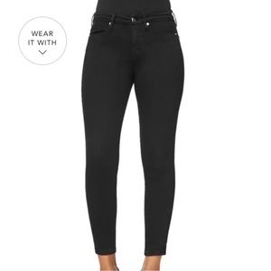 Good American Good Leg Crop Skinny Sculpting Jean Black Size 10/30